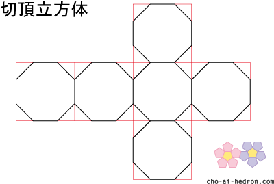 切頂立方体の組立図